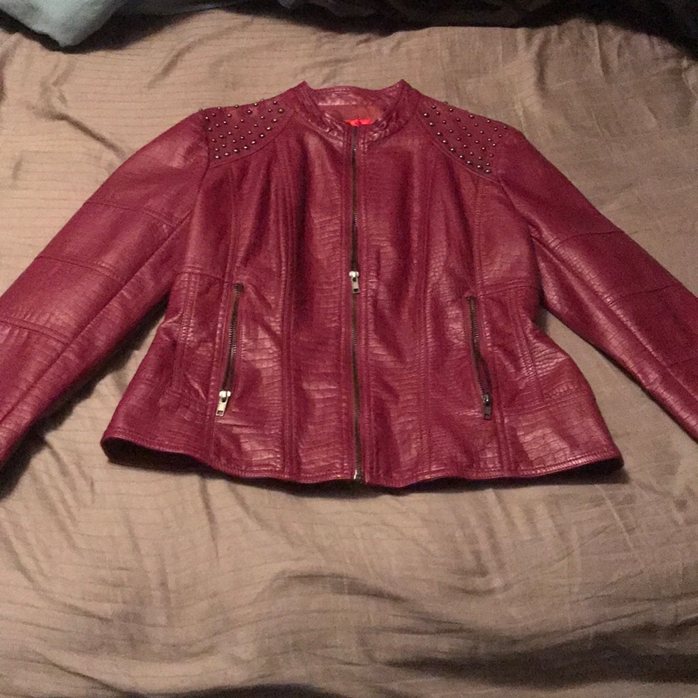 Purple leather jacket